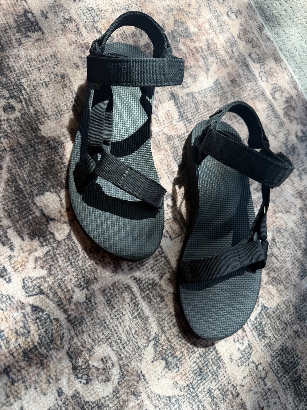 Women's Black Sport Strap Sandals - Adjustable Comfort